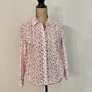 Boden Classic Button-Up Shirt with Unique Strawberry Print | Petite